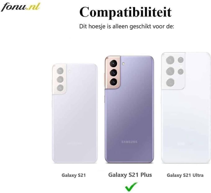 FONU Siliconen Backcase Hoesje Met Koord Geschikt Voor Samsung Galaxy S21 Plus - Violet