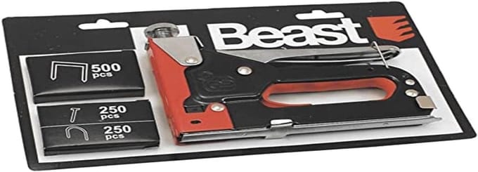 Nagelnietmachine - Handtacker Set - Bevestigen Materialen - Instelbare Druk - 4-14mm Bevestigingen - Zwart