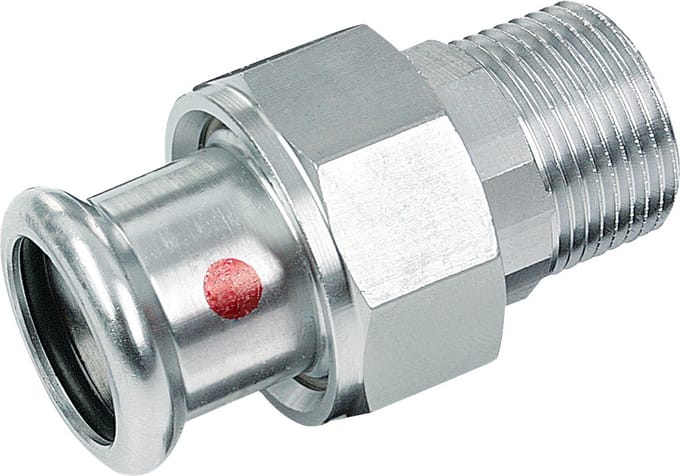 Bonfix PRESS Staalverzinkt 3 delige koppeling vlak conisch R1 bux22mm