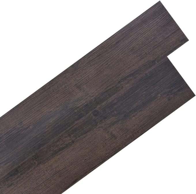 Zelfklevende PVC Vloerplanken Donkerbruin Houtlook - 5.03 m²