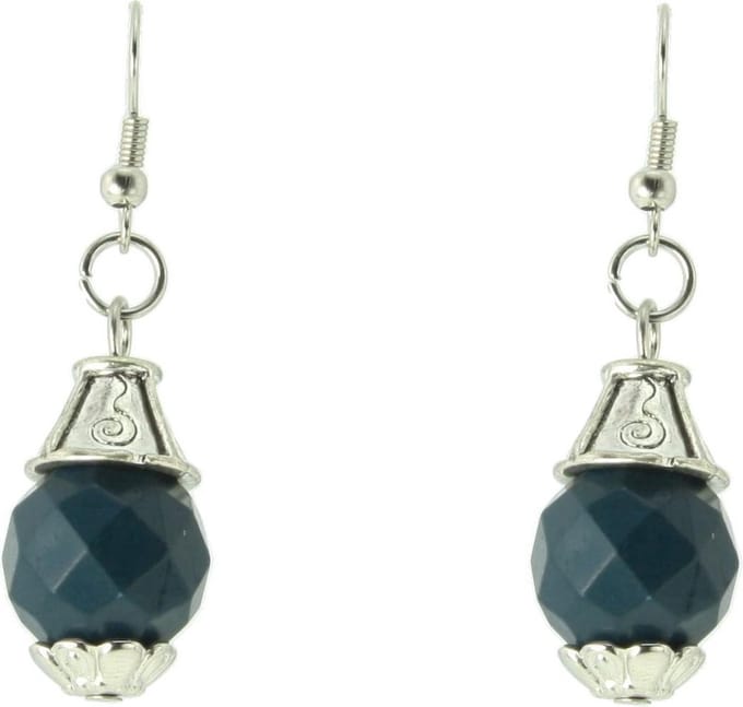 Behave - Oorhangers dames - Boho chic - Donkerblauw - Zilverkleur - Nikkelvrij