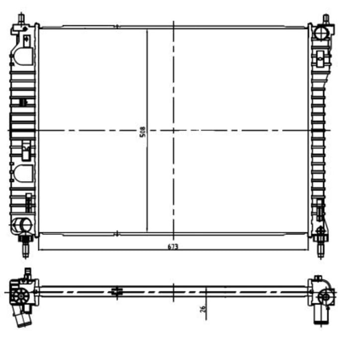 Radiator, motorkoeling NRF 550013