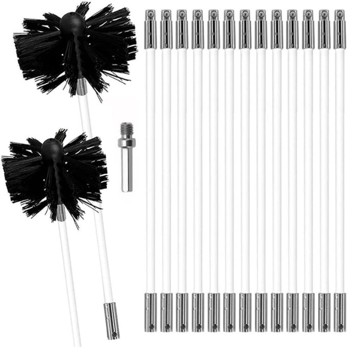 Schoorsteenveegset - Schoorsteenveger - Schoorsteenborstel 150mm
