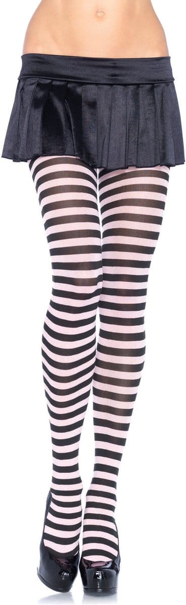 Gestreepte nylon panty voor vrouwen Leg Avenue