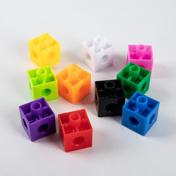 Montessori Math Cubes Number Blocks Counting Toys Snap Linking Cube Counters pour les enfants apprenant le jouet d'éducation précoce blue