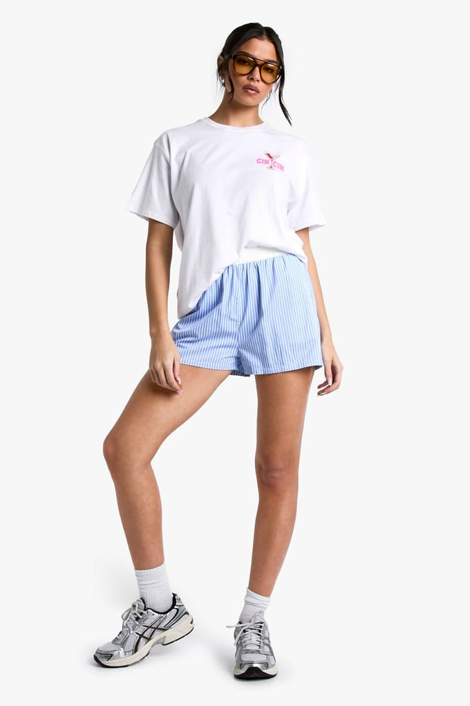boohoo Dames Cin Cin Oversized T-shirt | Wit | Maat: XL