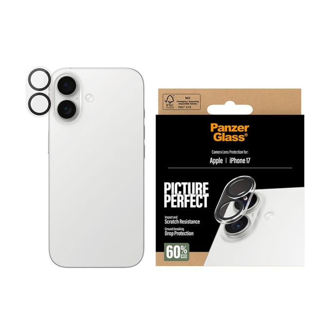PanzerGlass Screenprotector geschikt voor Apple iPhone 17 Glazen | PanzerGlass Picture Perfect Camera Lens Protector - Case Friendly
