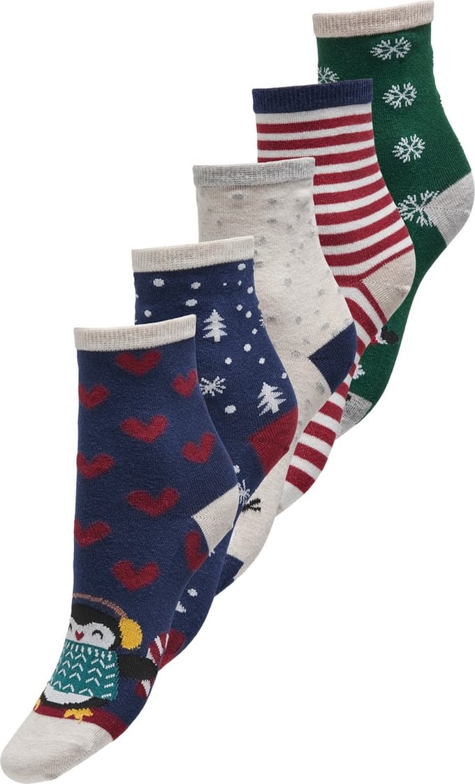 ONLY - ONLCHRISTMAS 5-PACK SOCKS IN A BOX ACC - Meisjes - Sokken