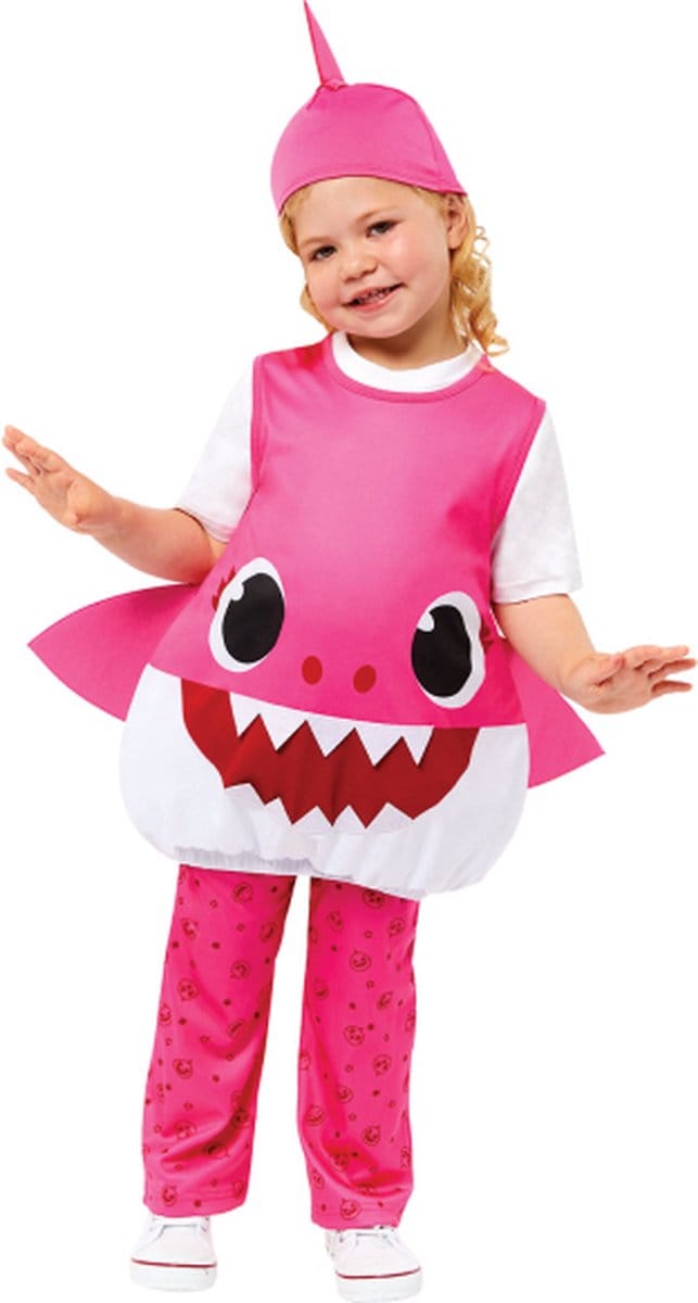 Mommy Shark kinderkostuum roze