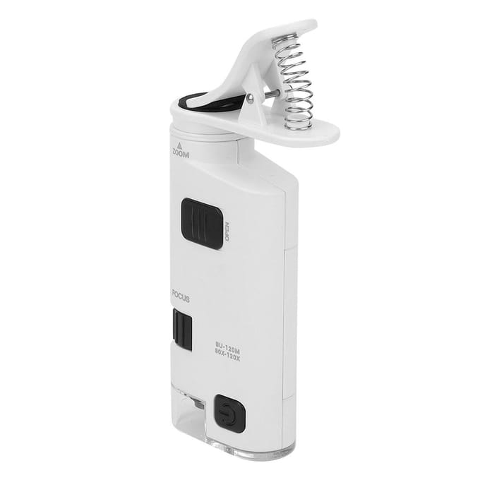 80 120X LED Mobiele Telefoon Microscoop Mini Smartphone Lens Vergrootglas Verstelbare Zoom