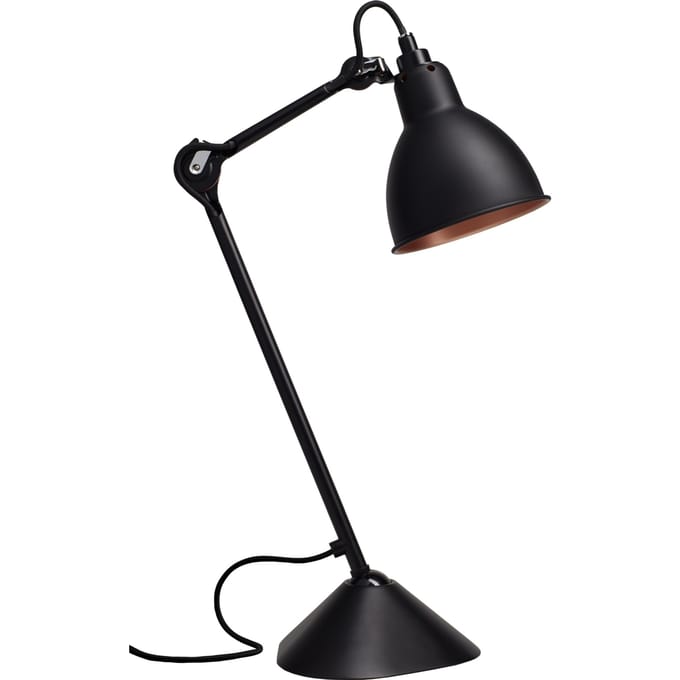 DCWéditions - LAMPE GRAS N°205 zwart tafellamp - zwart/koper - rond