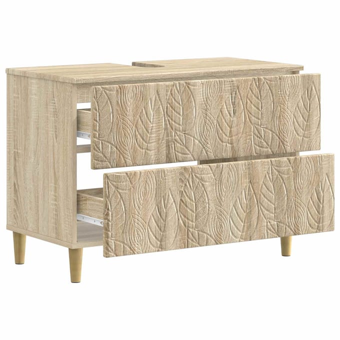 vidaXL - Wastafel - kabinet - voor - de - badkamer - DELFT - Sonoma - Eiken