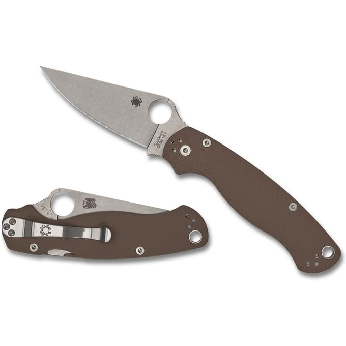 Spyderco paramilitary 2 brown cpm 15v pe