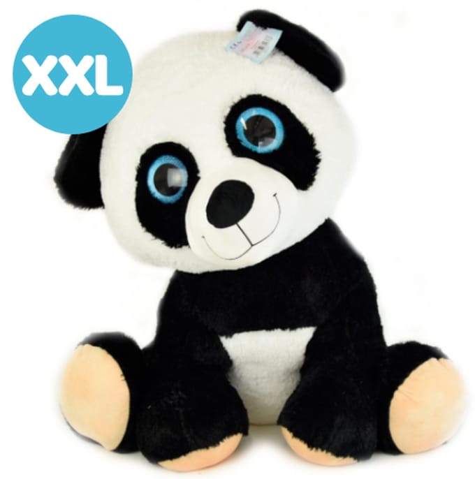 Panda met Glitterogen Pluche Knuffel XXL 100 cm