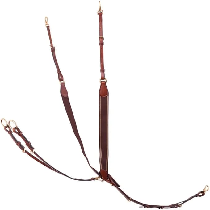 Elastische jachthalsband voor paarden met martingaal BR Equitation Taunton