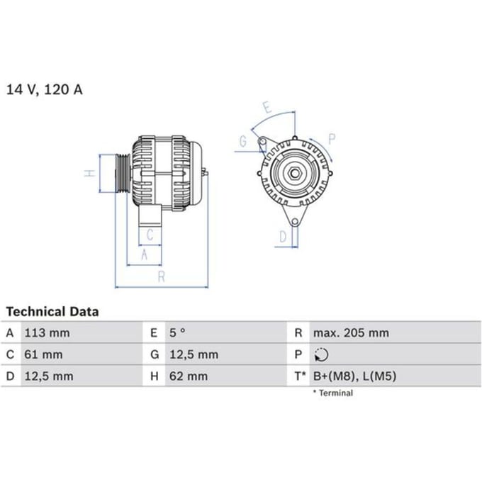 Dynamo / Alternator BOSCH 0 986 049 530