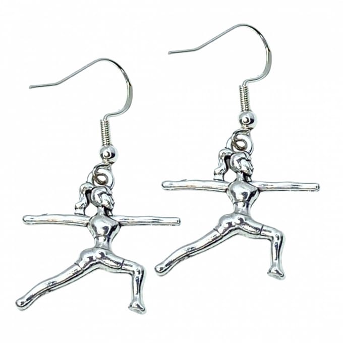 Zilveren lange oorbellen -turnen -dance - Charme Bijoux