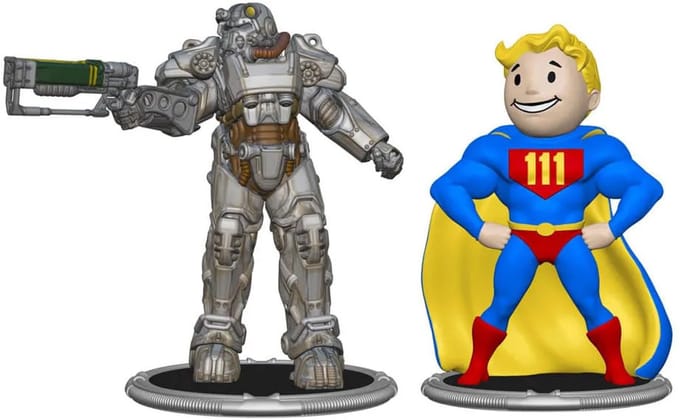 Syndicate Collectibles Fallout Mini Figuur 2-Pack Set C T-60 & Vault Boy (Power) 7 cm Beeld