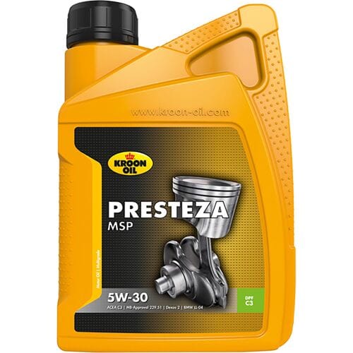 Kroon-Oil Presteza MSP 5W-30 - Synthetische Motorolie - 1 Liter - Transparant