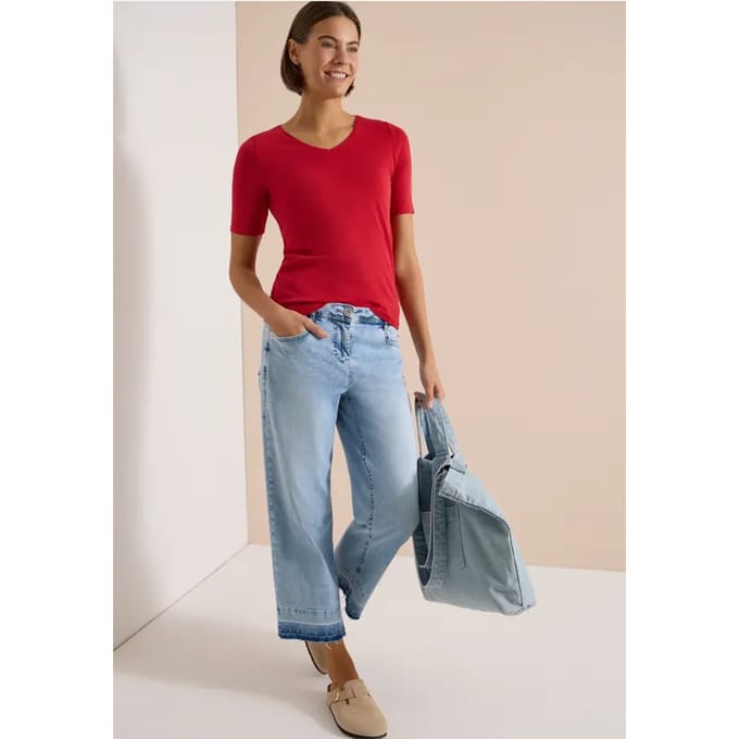 Basic katoenen shirt