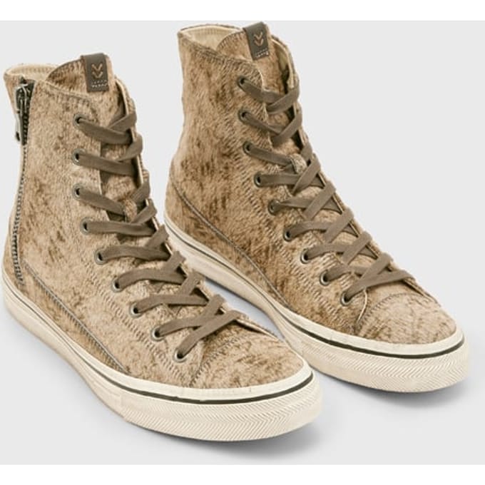 John Varvatos Vulc Zip High Top Distressed Brown Größe: 8 | Trainers Outlet | Herren | Braun