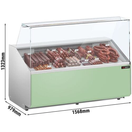 GGM Gastro Kühltheke - 1600mm - Frontblende Hellgrün