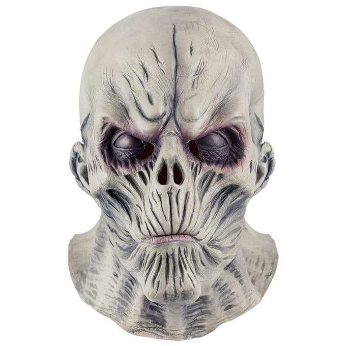 Horror grap latex maskers, engste feestattributen One size fits all adults grijs