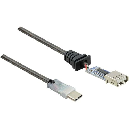 Renkforce RF-4752800 USB-kabel USB 2.0 USB-C stekker, USB-A bus 7.50 m Zwart Vergulde steekcontacten