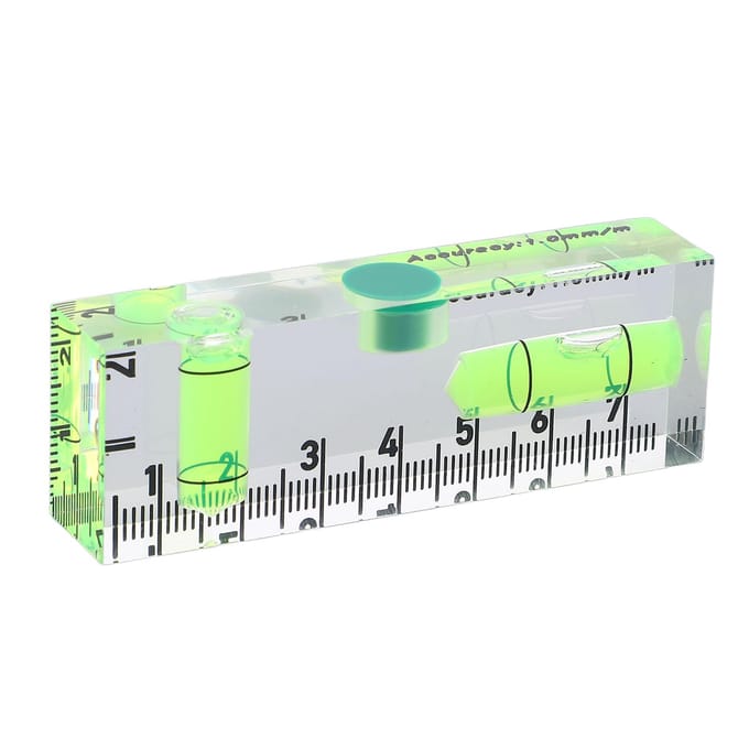 Mini Waterpas met 1 Magneet Kleine Acryl Waterpas Tool voor Horizontale en Verticale Meting white