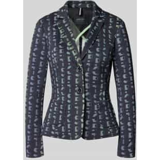 Slim fit blazer met logodetail