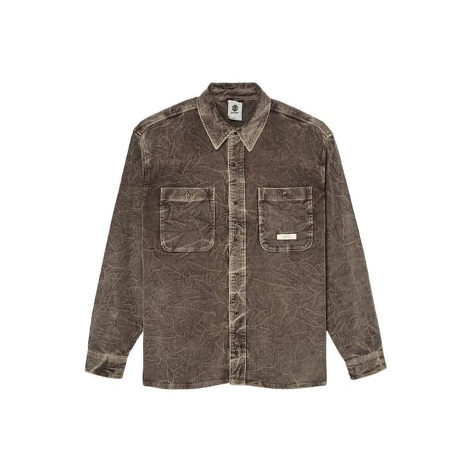 Element Relax Printed Cord Shirt grijs