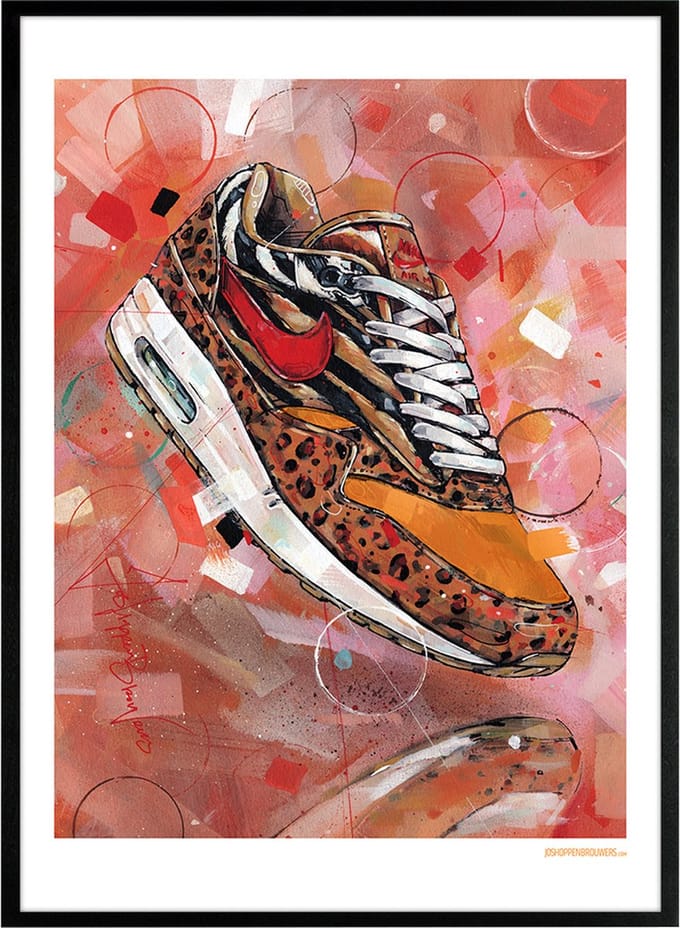 Sneaker print Animal pack 3.0 51x71 cm *ingelijst & gesigneerd