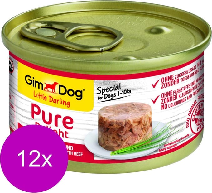 Gimdog little darling pure delight tonijn / rund - 12x85 gr
