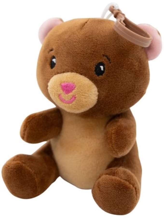 2-in-1 bruine beer: knuffel en ballongewicht 11cm