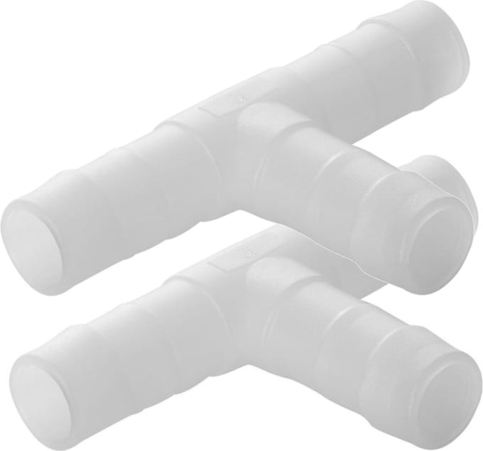 ProPlus Slangtule T-Stuk - Polypropyleen - Ø 12 mm - 2 stuks - Temperatuurbestendig
