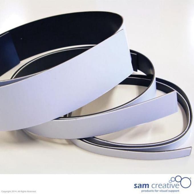 Sam Creative - Zelfklevende magnetische plakstrips - 2,5x100cm - set van 2 rollen 2,5x100 cm - Whiteboard