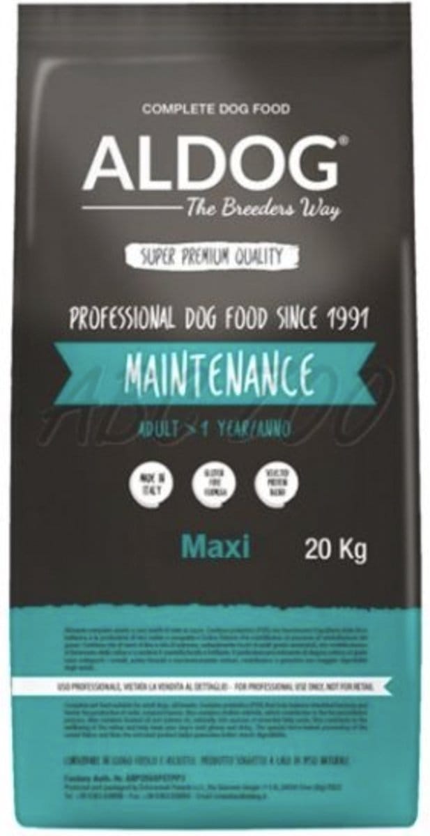 Aldog maintenance maxi hondenvoer super premium 20kg