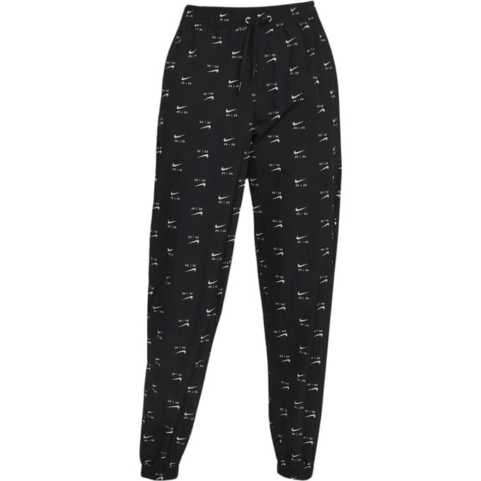 Nike all-over logo zwarte dunne trainingsbroek