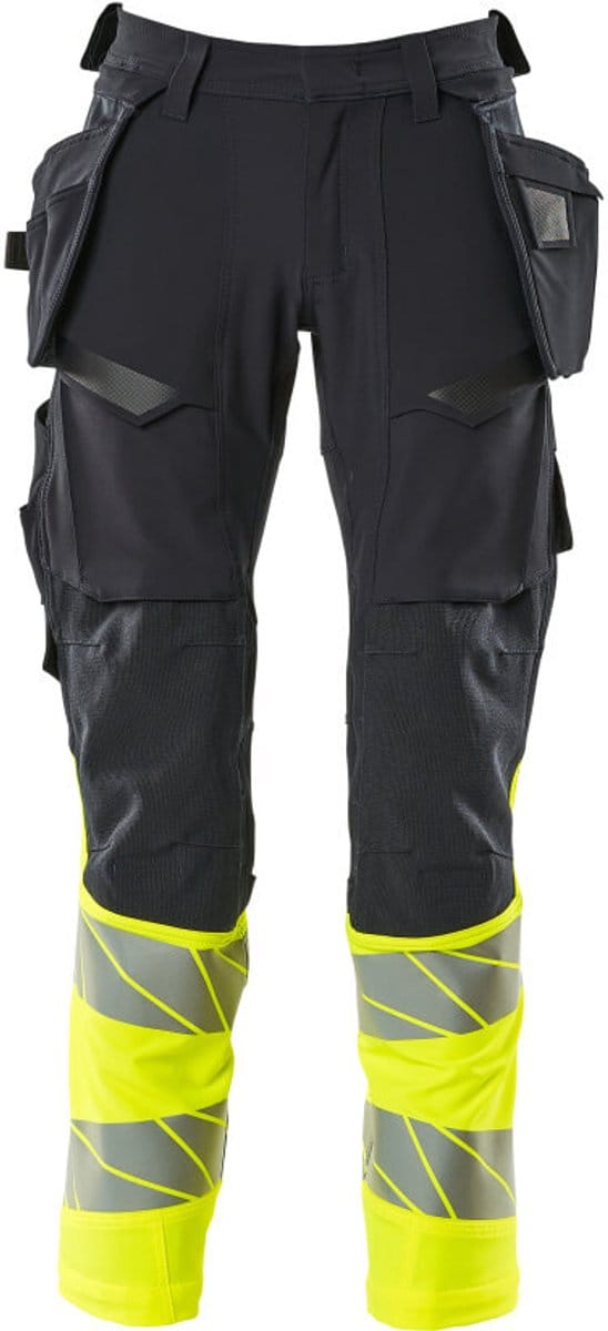 Mascot Accelerate Safe Broek met spijkerzakken 19131-711 - donkermarine/hi-vis geel - C52 - 82