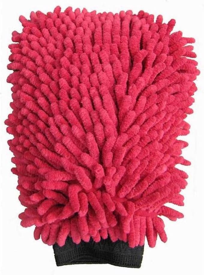 Washandschoen Microvezel Rasta rood