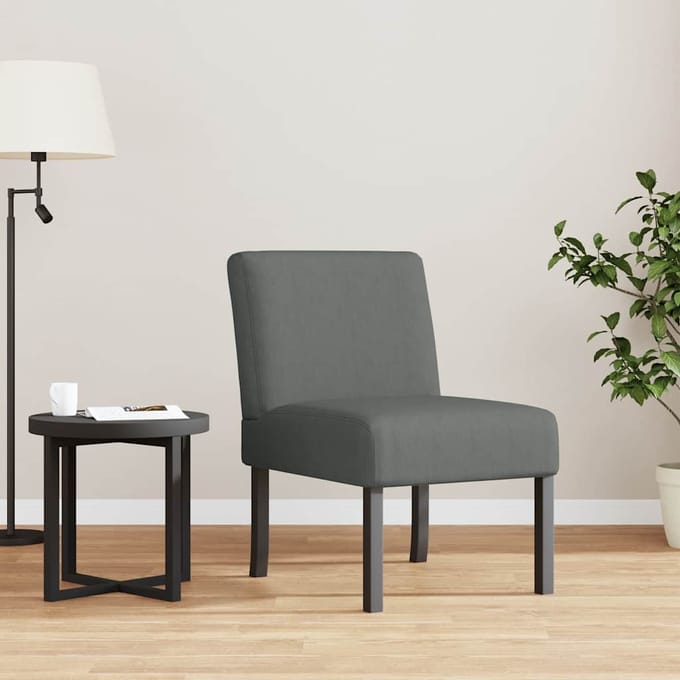 vidaXL - Fauteuil - stof - donkergrijs