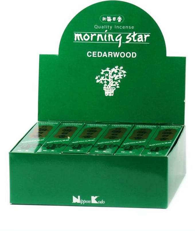 Nippon Kodo Morning Star - Cedarwood - Cederhout - Japanse wierook - Cedar - 12-pack