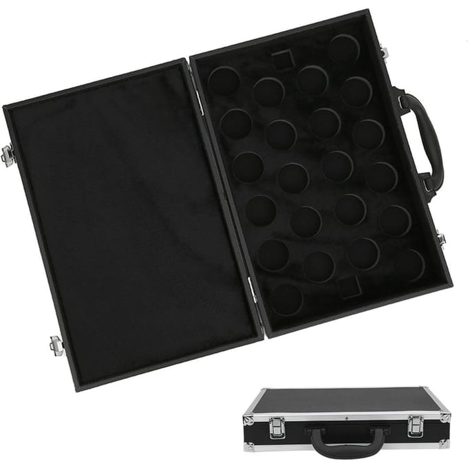 Biljartballen Opbergdoos Biljart Snooker Pool Draagkoffer met Handvat Accessoire black