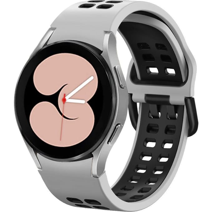 Samsung Galaxy Watch 4 40mm sport square bandje (wit/zwart)