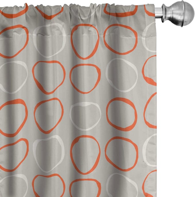ABAKUHAUS – Gordijnen 2x75x225 cm – Microvezel, Halfdonker, Stof/Wit