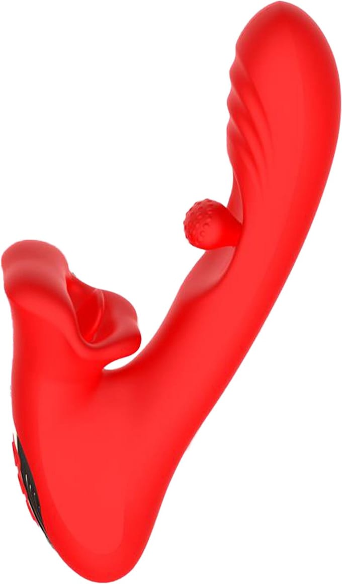 IY - Franky - Knabbelende Vibrator met Roterende Bal - Met App Control - Rood