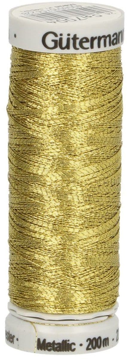 Gütermann Sulky Metallic borduurgaren, 200m, Kleur 7004 goud