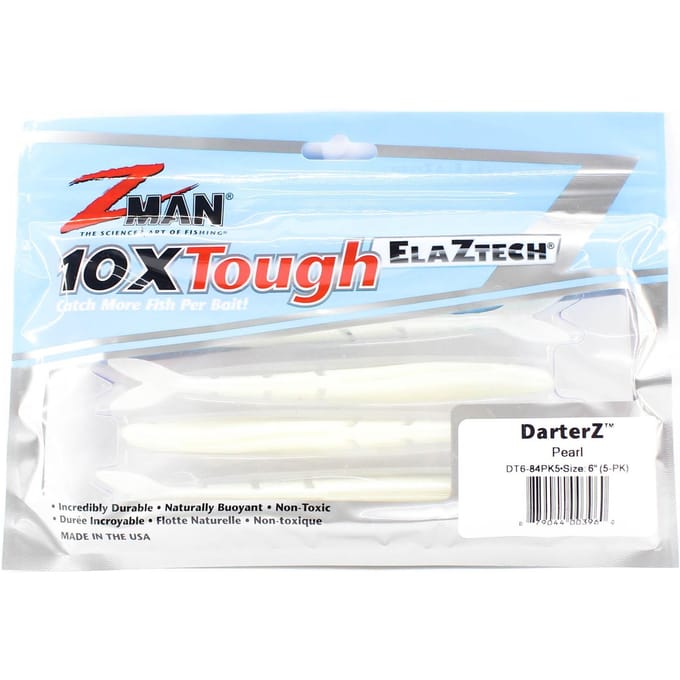 Leurre souple Zman DarterZ 6 pouces 5/paquet perle (3960)