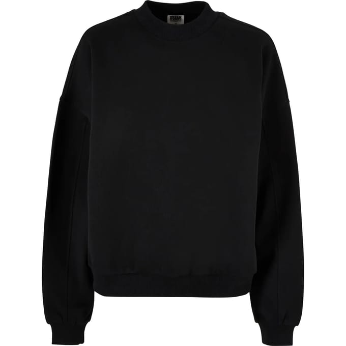 Urban Classics - Oversized Organic Crewneck sweater/trui - S - Zwart