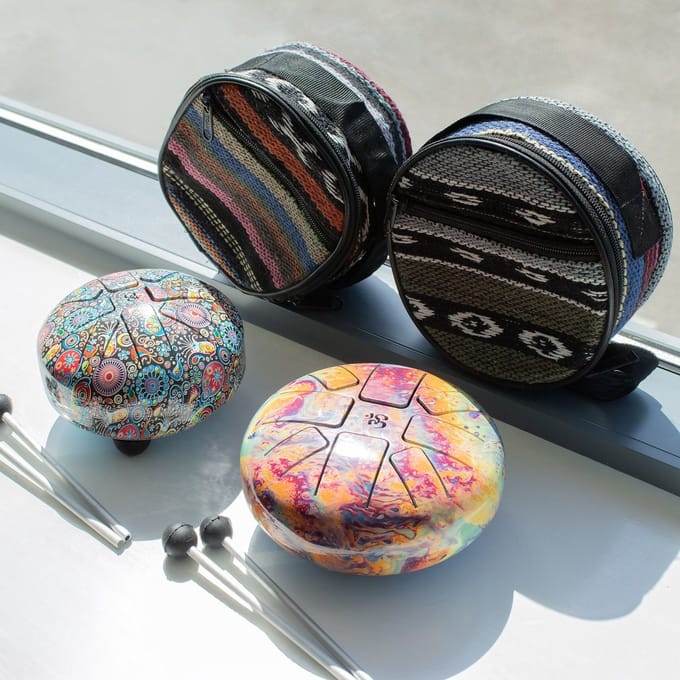 Small Hapi Drum Multi Coloured- 13x9cm